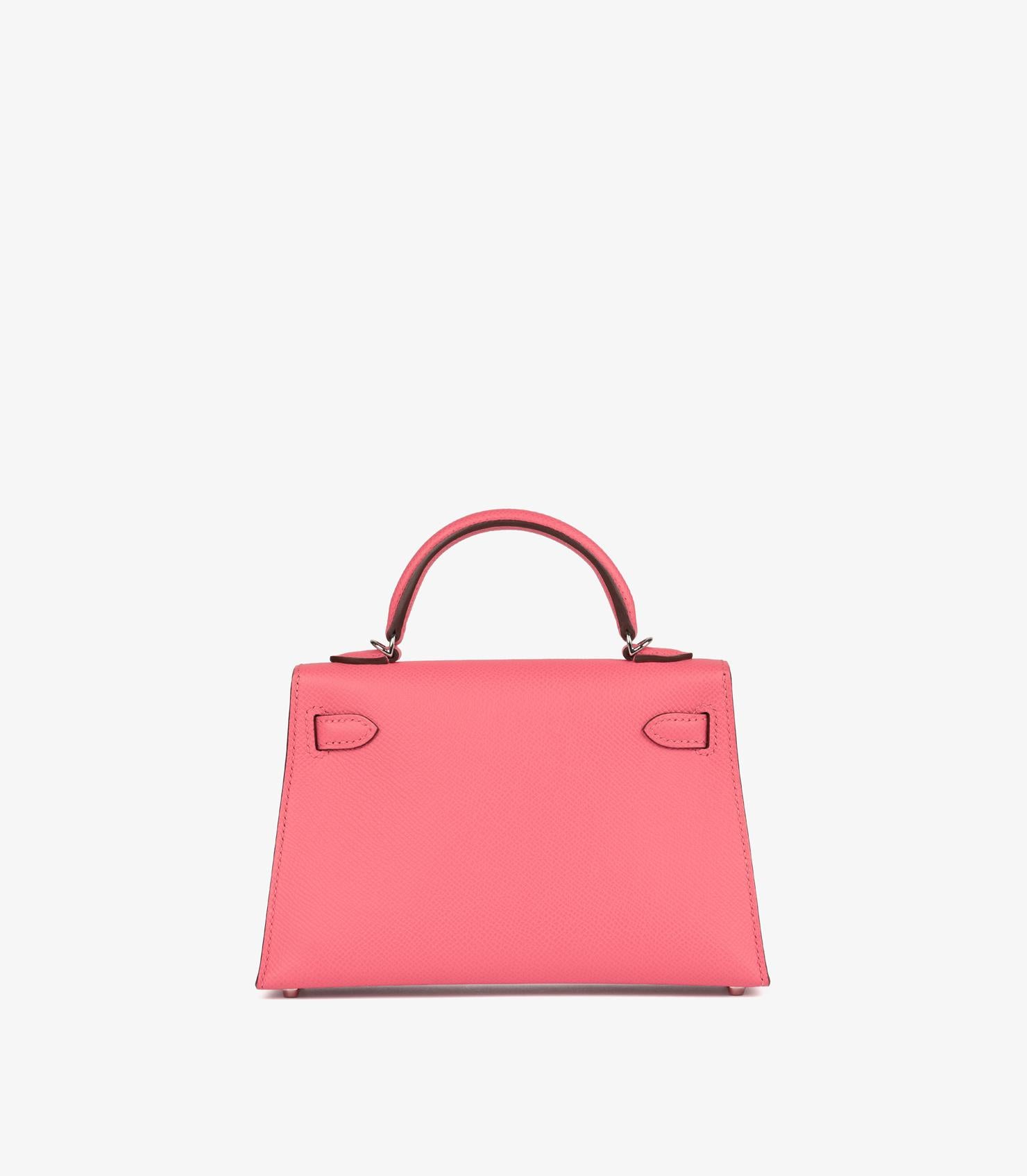 Hermès Rose Azalee Epsom Leder Kelly 20cm II Damen im Angebot