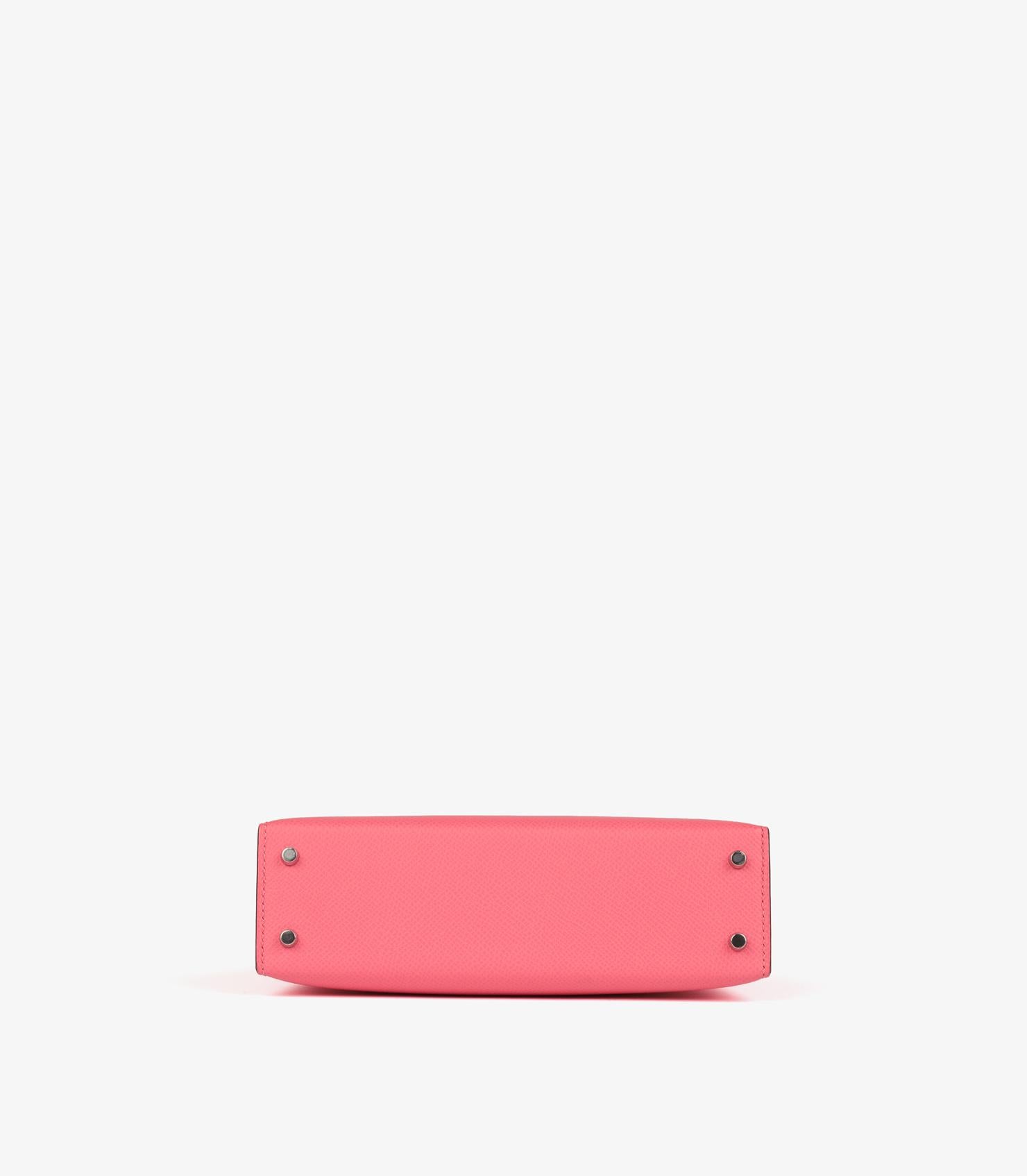 Hermès Rose Azalee Epsom Leder Kelly 20cm II im Angebot 2