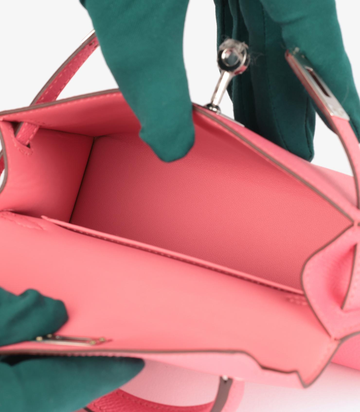 Hermès Rose Azalee Epsom Leder Kelly 20cm II im Angebot 4