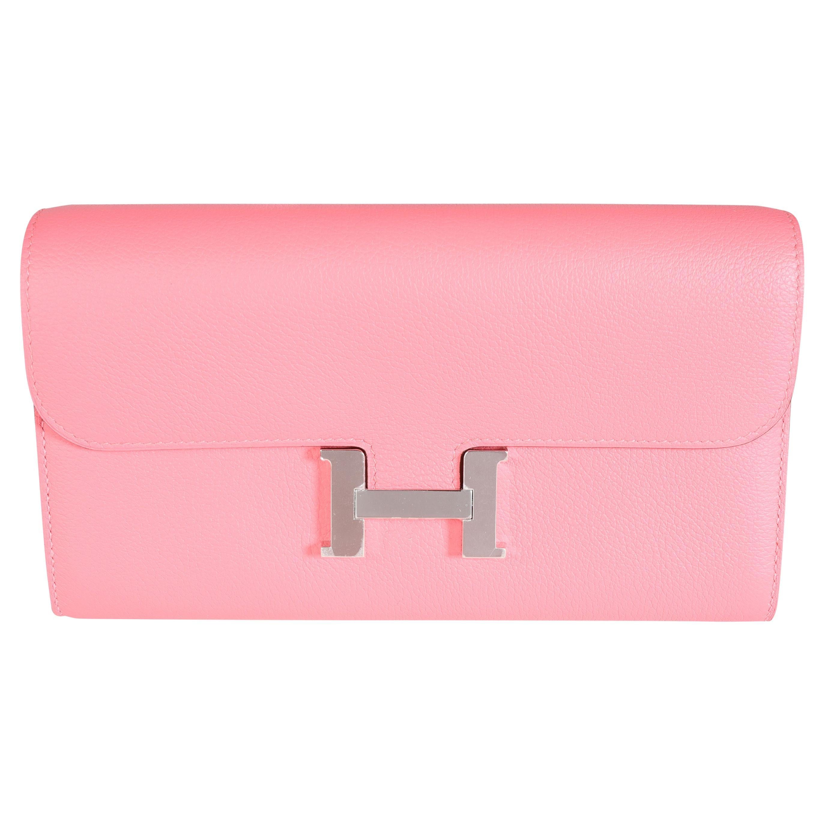 Brand New Pink Hermes Constance Compact Wallet For Sale at 1stDibs ...