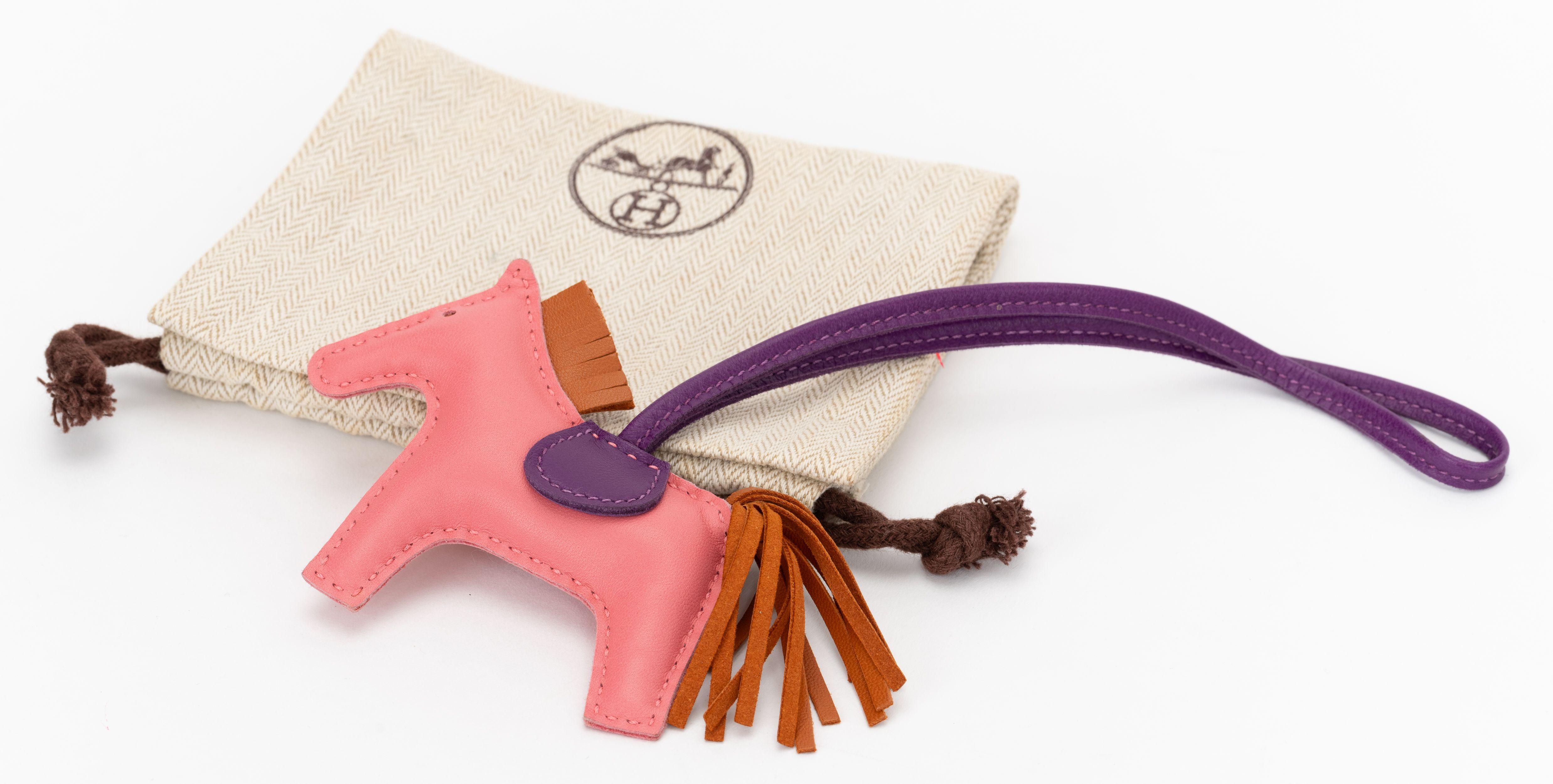 Pink Hermès Rose Azalee Grigri Rodeo Charm For Sale