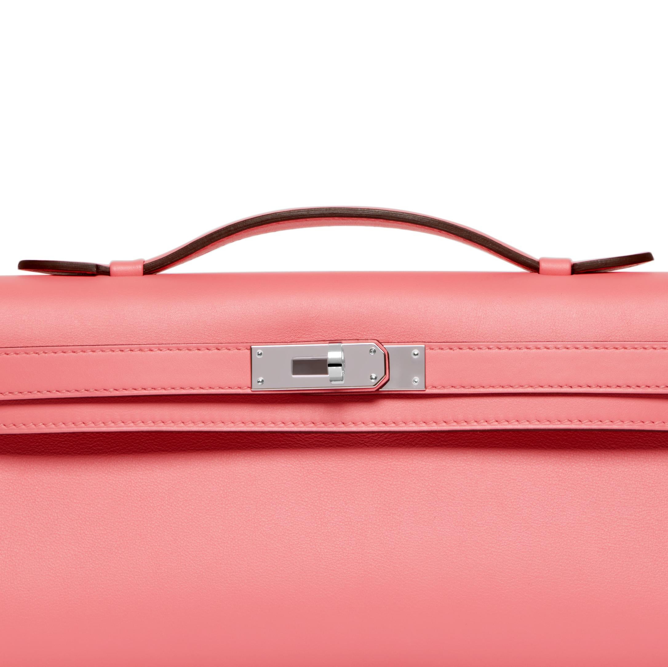 Pink Hermès Rose Azalee Kelly Cut