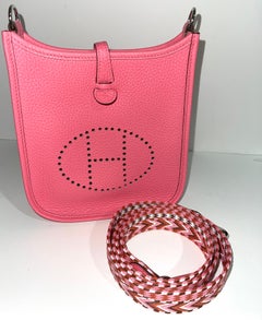 Hermès Rose Azalee Pink Mini Evelyne 16 TPM Bag Amazone Strap
