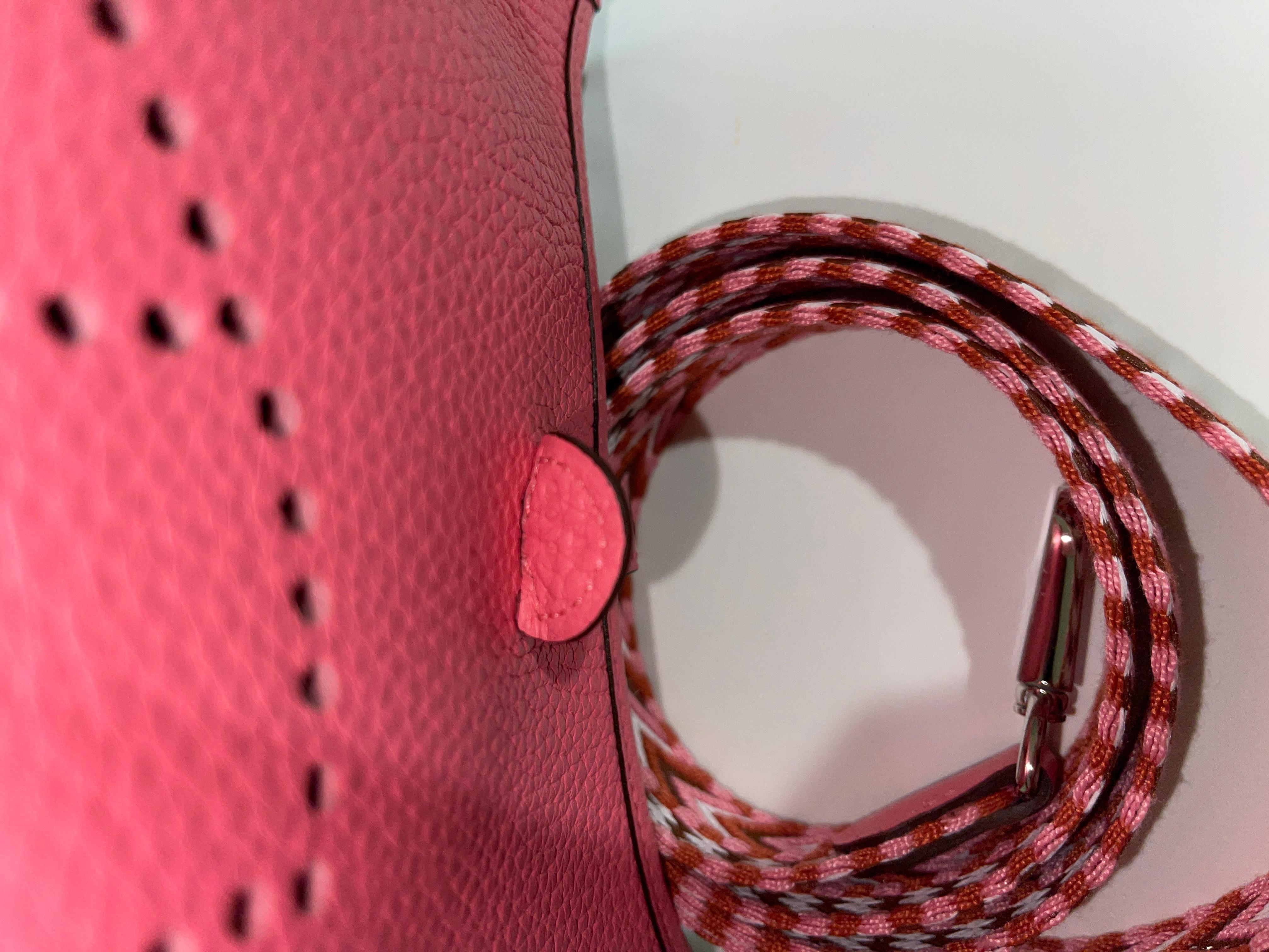Hermès Rose Azalee Pink Mini Evelyne 16 TPM Bag Amazone Strap 1