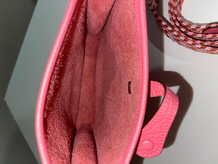 Hermes Rose Azalee Pink Mini TPM Evelyne Messenger Bag
