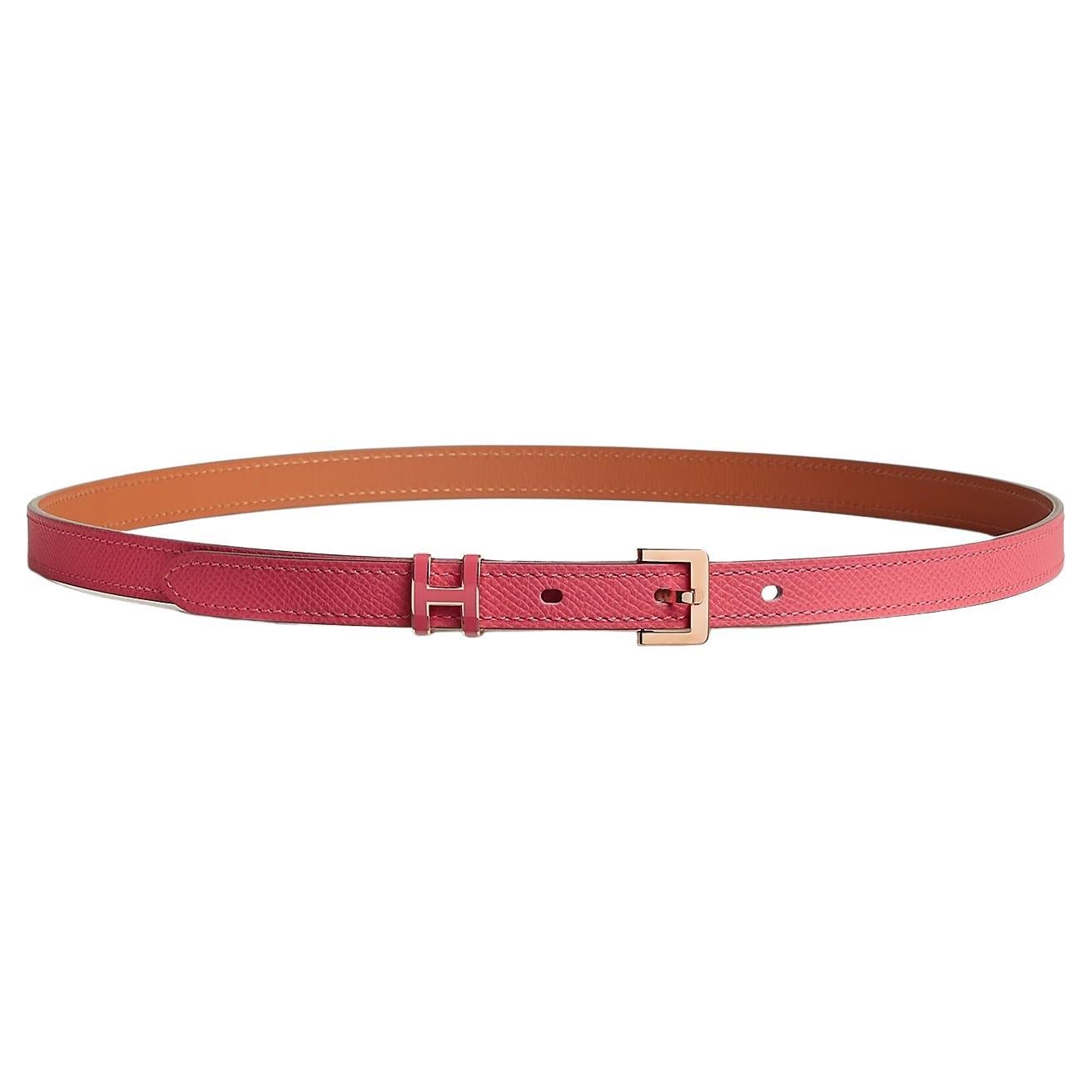Hermes Rose Azalée Pop H 15 belt Size 85 For Sale