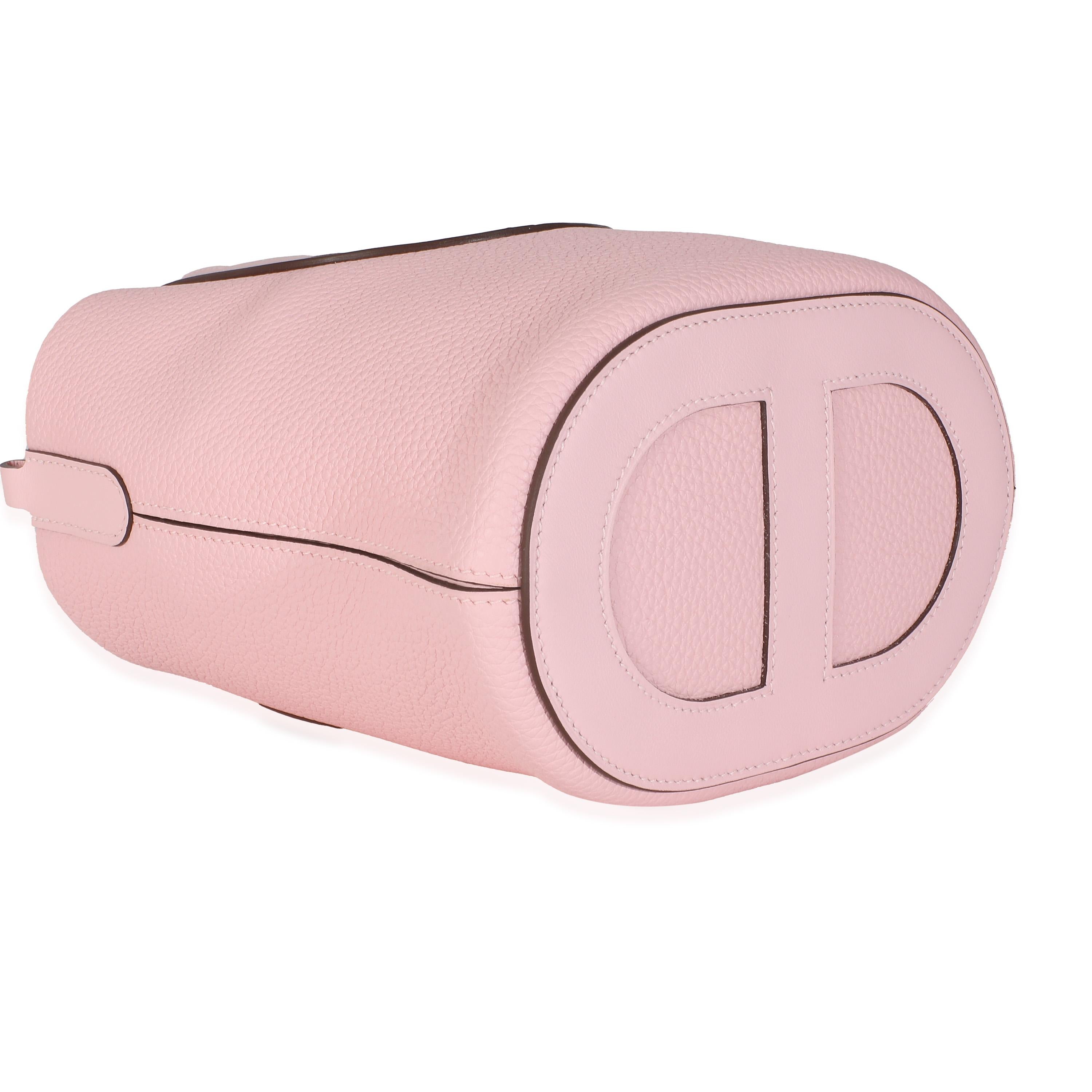 Hermès Rose Confetti Clemence Swift In-The-Loop 18 PHW For Sale 2