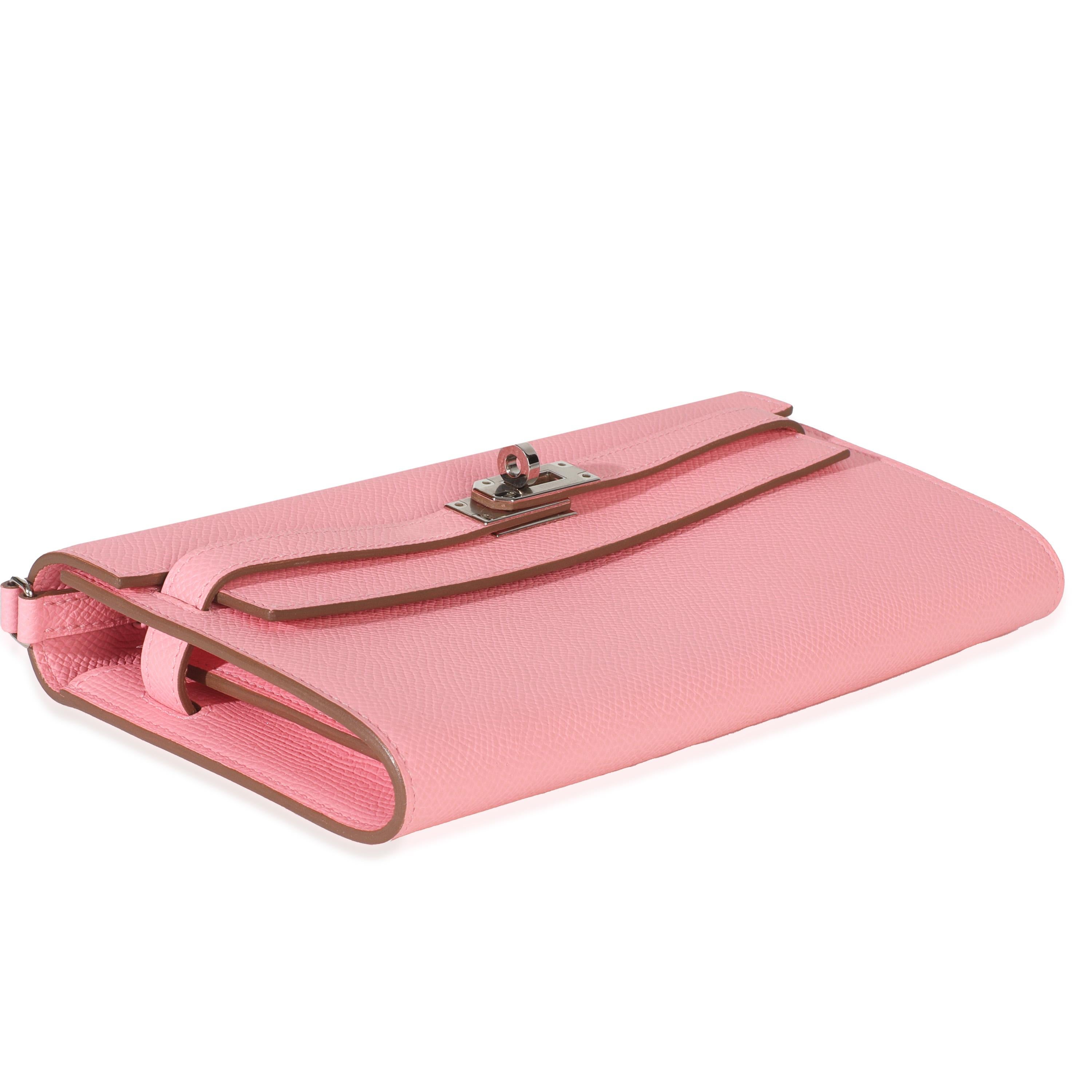 Hermès Rose Confetti Epsom Kelly To Go PHW en vente 1