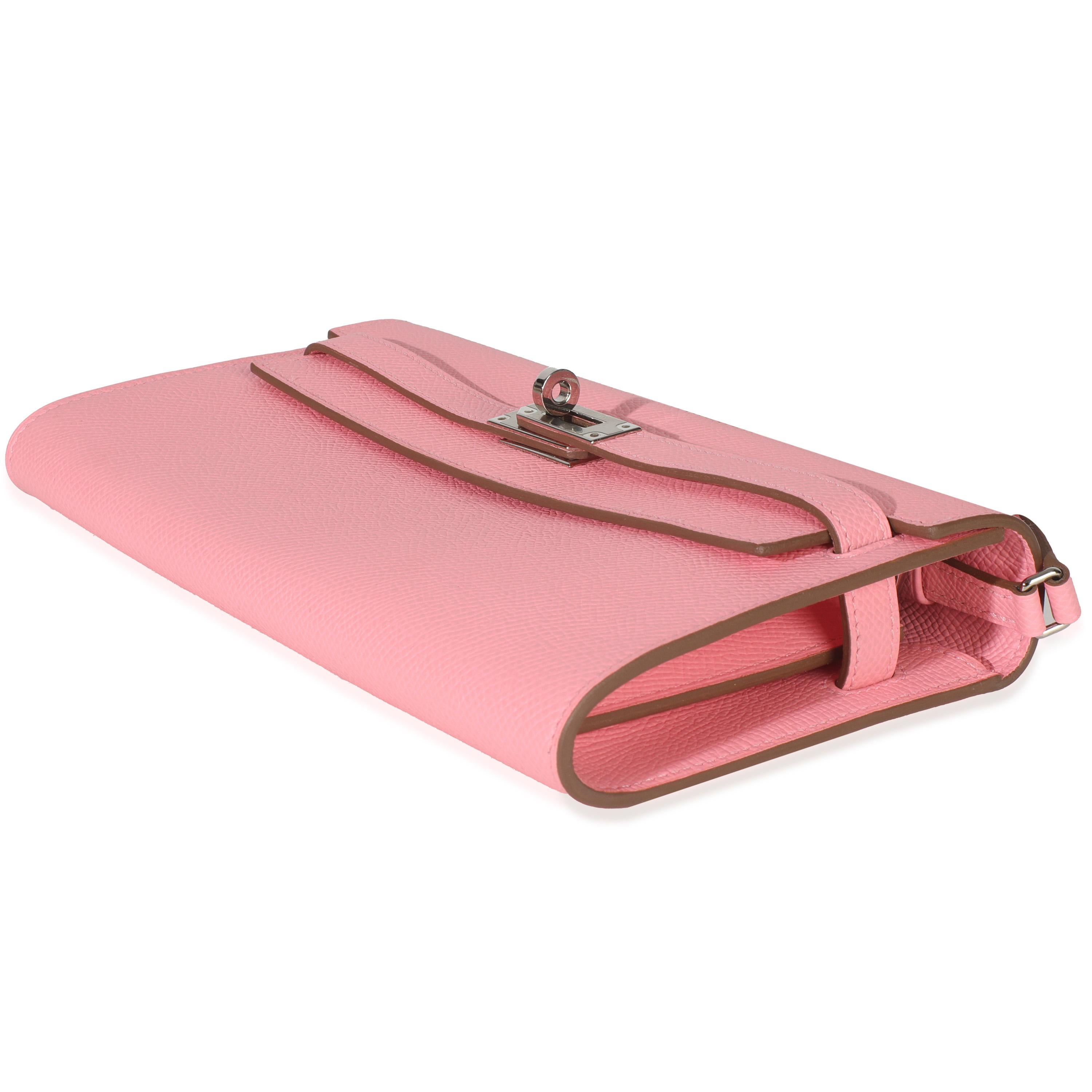 Hermès Rose Confetti Epsom Kelly To Go PHW en vente 2