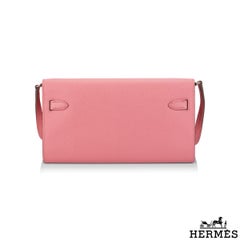 Hermès Rose Confetti Epsom Kelly Wallet To Go PHW