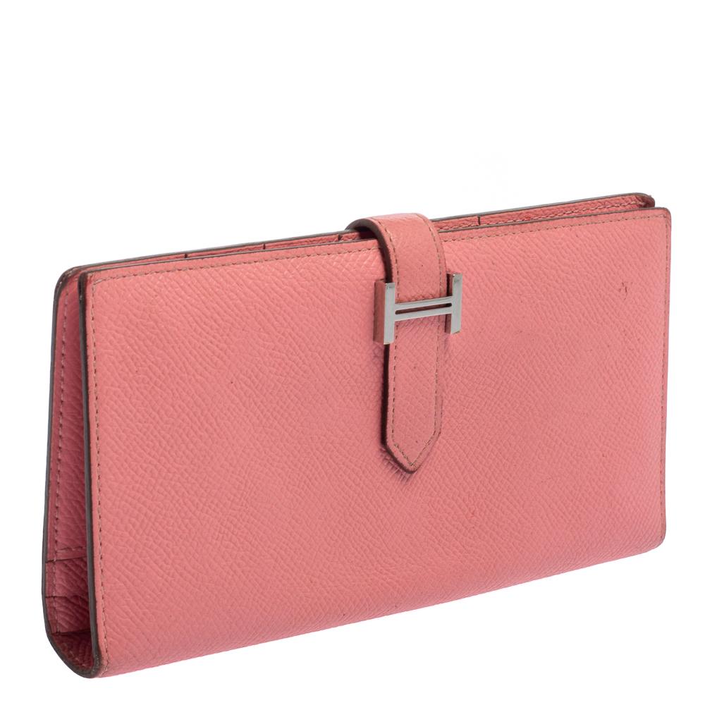 hermes pink wallet