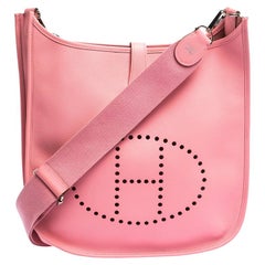 Hermes Rose Confetti Epsom Leather Evelyne III GM Bag