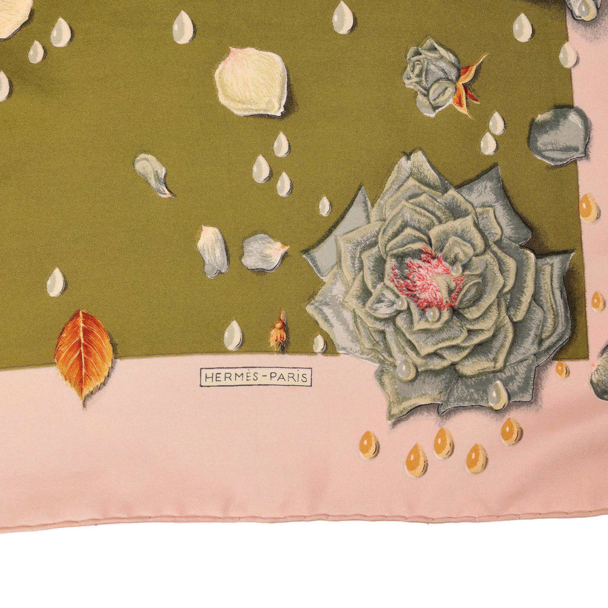 Hermès ROSE DAGREE & PELOUSE SILK VINTAGE LA ROSEE SCARF

CONDITION NOTES
The exterior is in very good condition with light signs of use.
Overall this item is in very good pre-owned condition. Please note the majority of the items we sell are