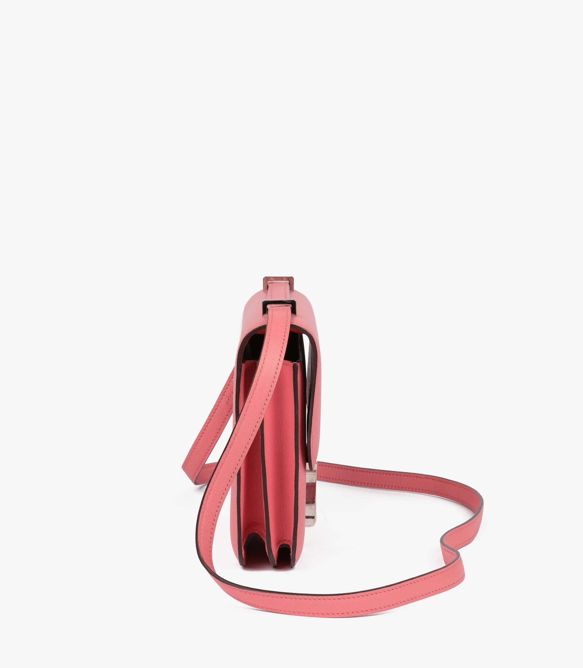 Hermès Rose D'eté & Terre Battue Evercolor Leder Verso Constance 18 im Zustand „Hervorragend“ im Angebot in Bishop's Stortford, Hertfordshire