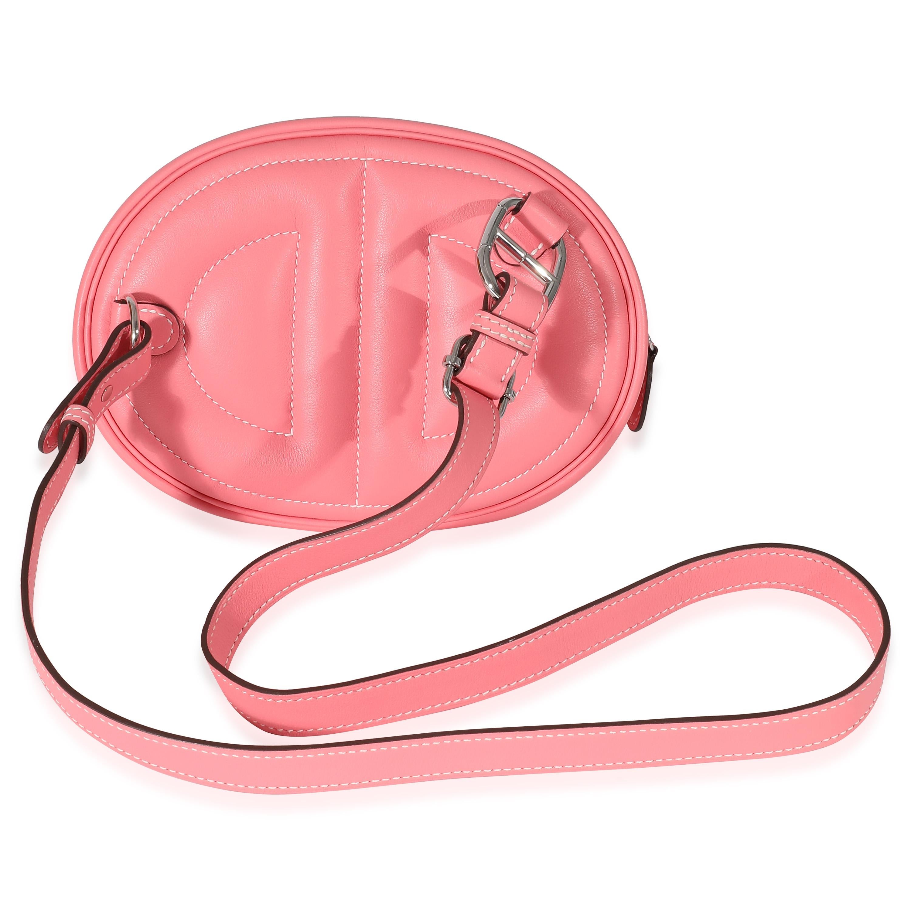 Pink Hermes Rose D'Ete Verso Swift In-The-Loop Belt Bag For Sale