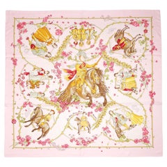Sciarpa Hermès ROSE DRAGEE, ROSE AZALEE & CURRY LES PETITS PRINCES PAR