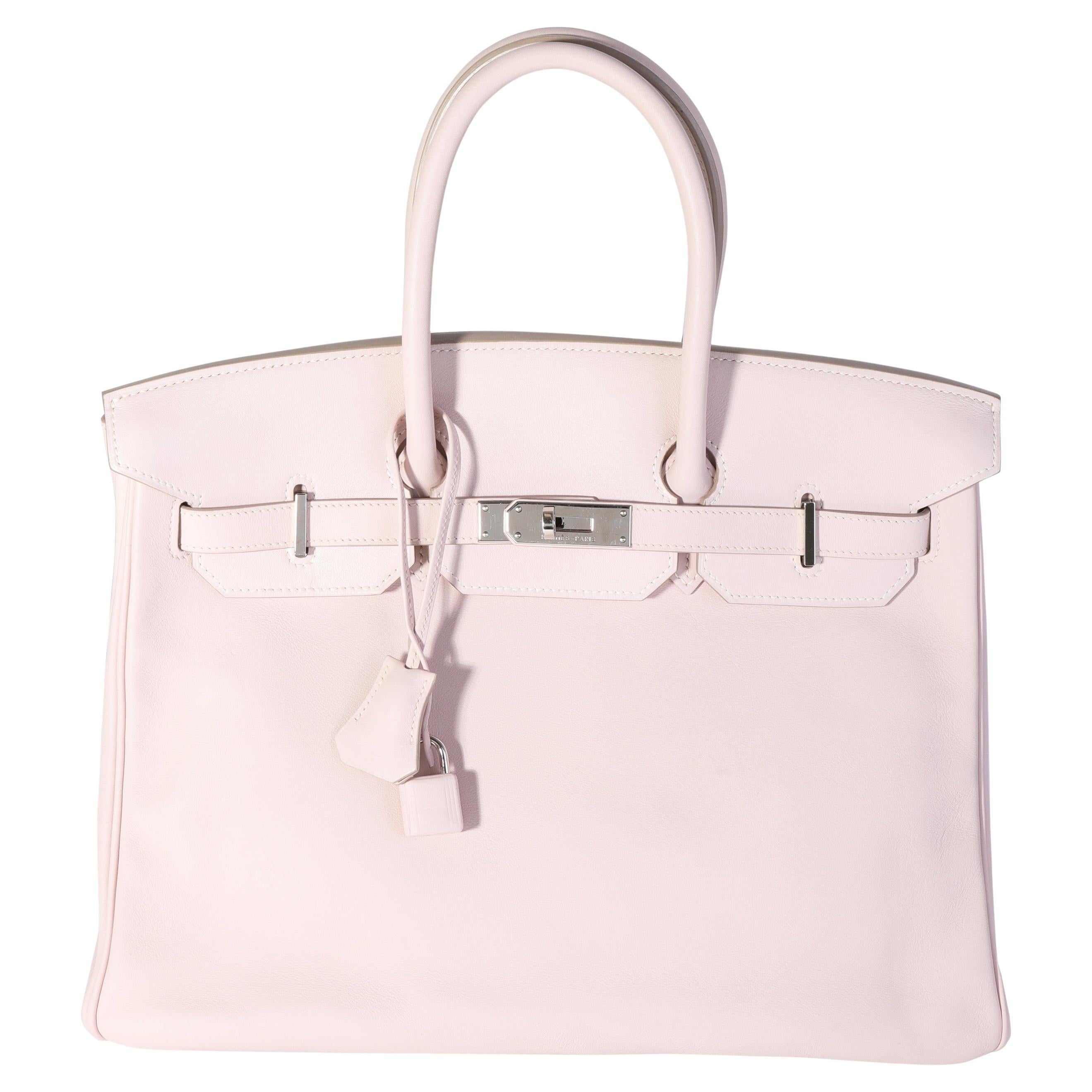 Hermès Rose Dragee Swift Birkin 35 PHW