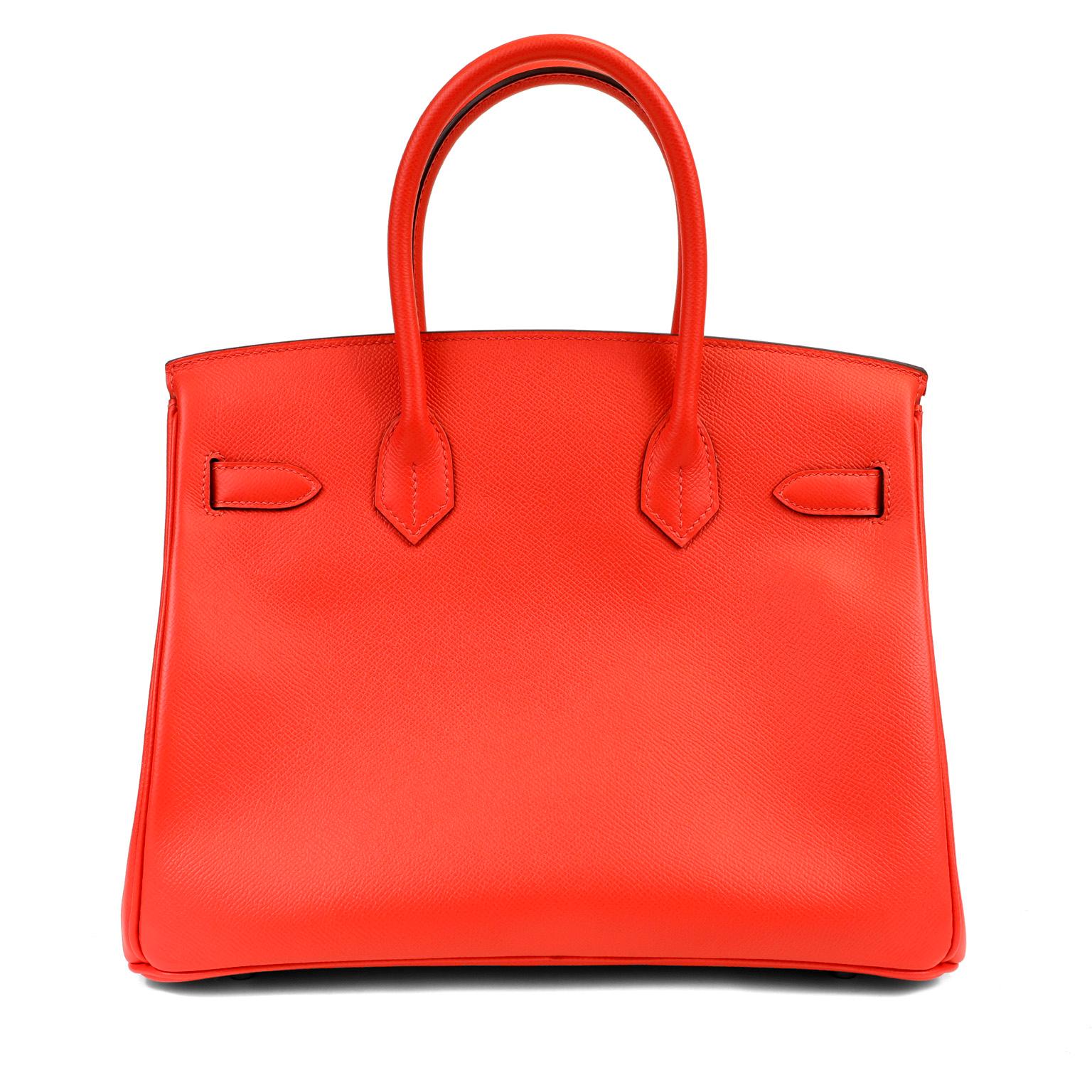 Hermès Rose Epsom 30 cm Birkin avec Palladium Excellent état - En vente à Palm Beach, FL