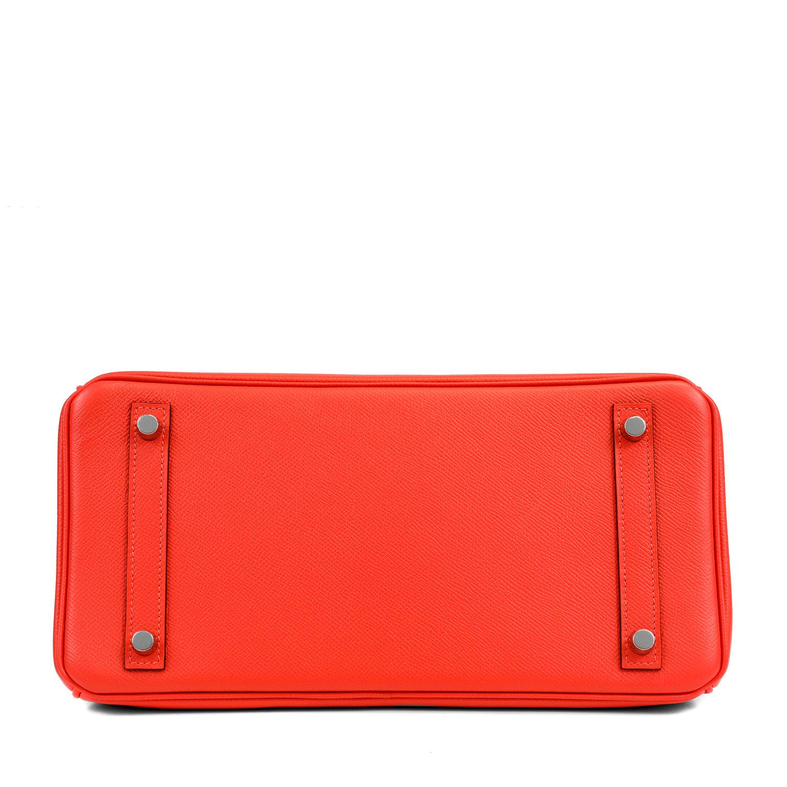 Donna Birkin Hermès Rose Epsom da 30 cm con palladio in vendita