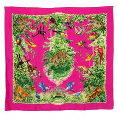 Hermes Rose Equateur Wash Silk Scarf
