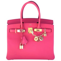 Hermès Rose Extreme Epsom Birkin 30cm Gold Hardware