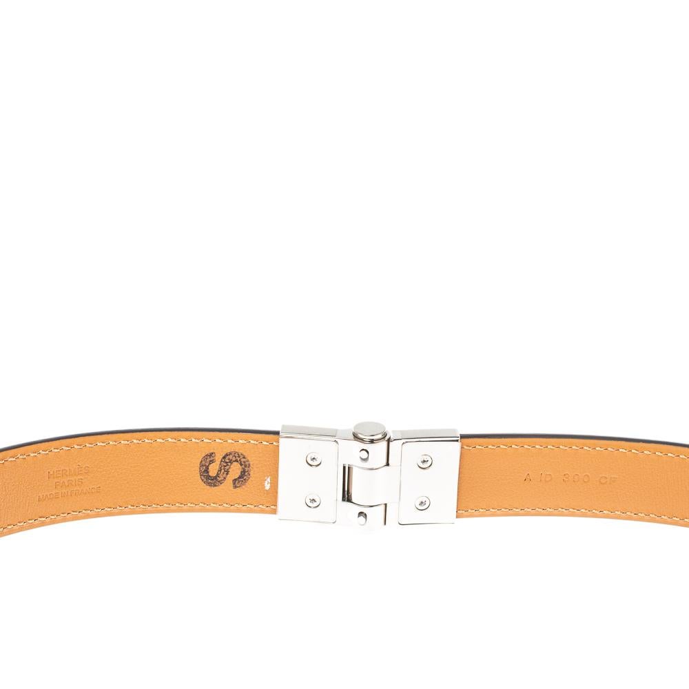 Hermes Rose Extreme Veau Epsom Leather Charniere Belt S In New Condition In Dubai, Al Qouz 2