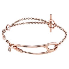 Hermes Rose Gold Chaine d'Ancre Punk Bracelet, Medium Model