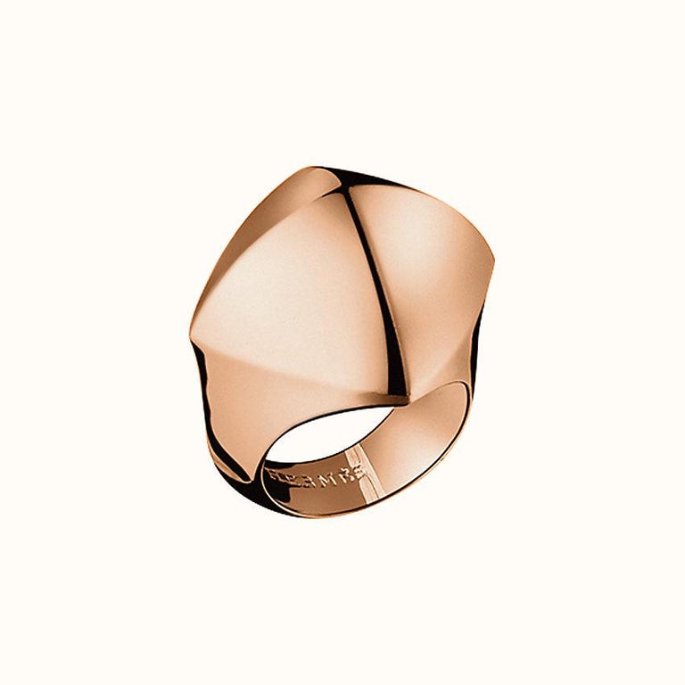 Hermés Rose Gold Collier de Chien Rock Ring, Large Model For Sale at 1stDibs