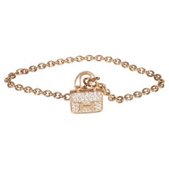 Hermès Rose Gold Diamond Amulettes Collection Constance Bracelet
