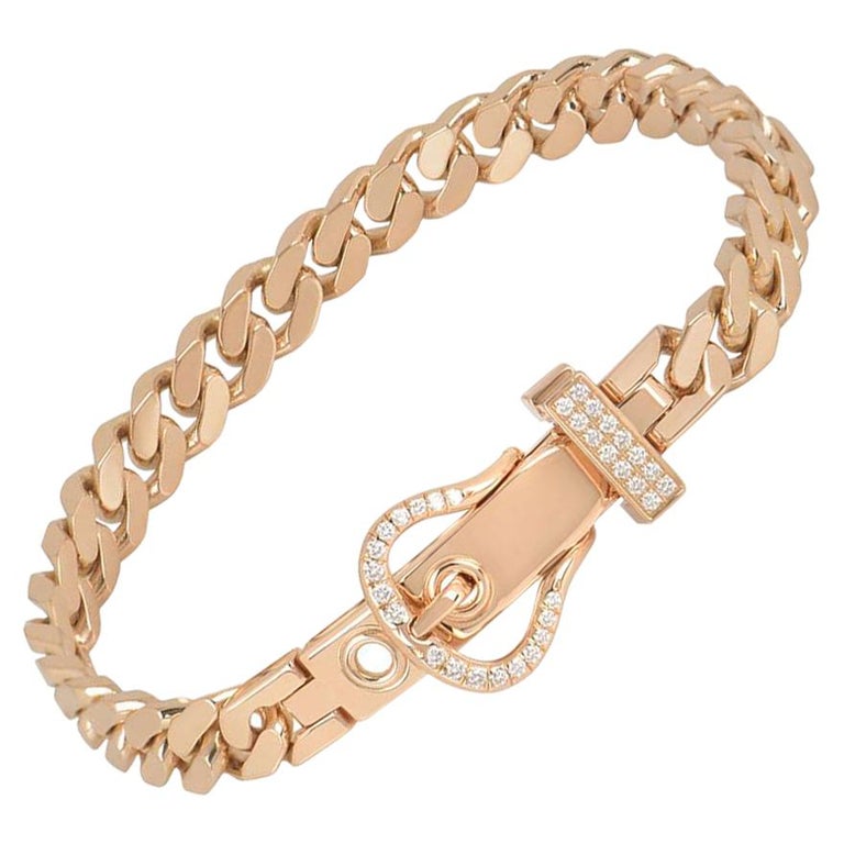 Hermes Rose Gold Diamond Boucle Sellier Bracelet at 1stDibs | hermes ...