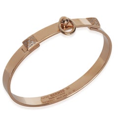 Hermès Rose Gold Diamond Collier de Chien Bracelet