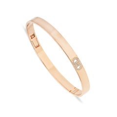 Hermes Rose Gold Diamond D Acre Bangle 0.07ct H115400B