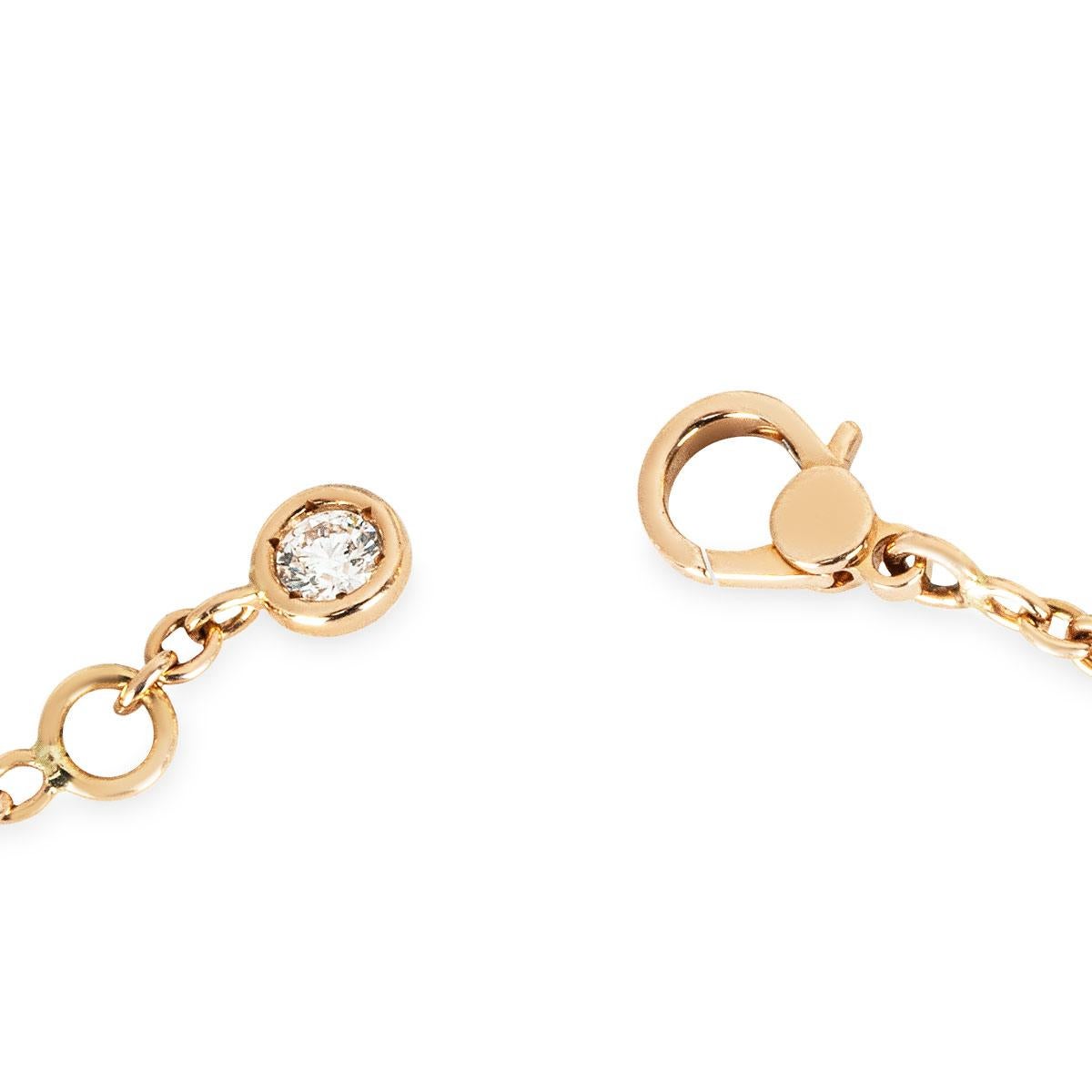 Hermés Bracciale Finesse con diamanti in oro rosa H219411B 00 In condizioni ottime in vendita a Mayfair, London, London
