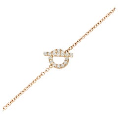 Hermés Bracelet Finesse en or rose et diamants H219411B 00