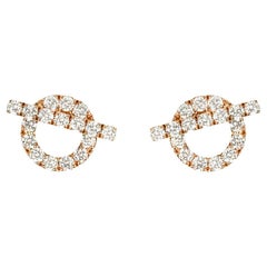 Hermés Orecchini Finesse in oro rosa con diamanti 0,92ct H219512B 00