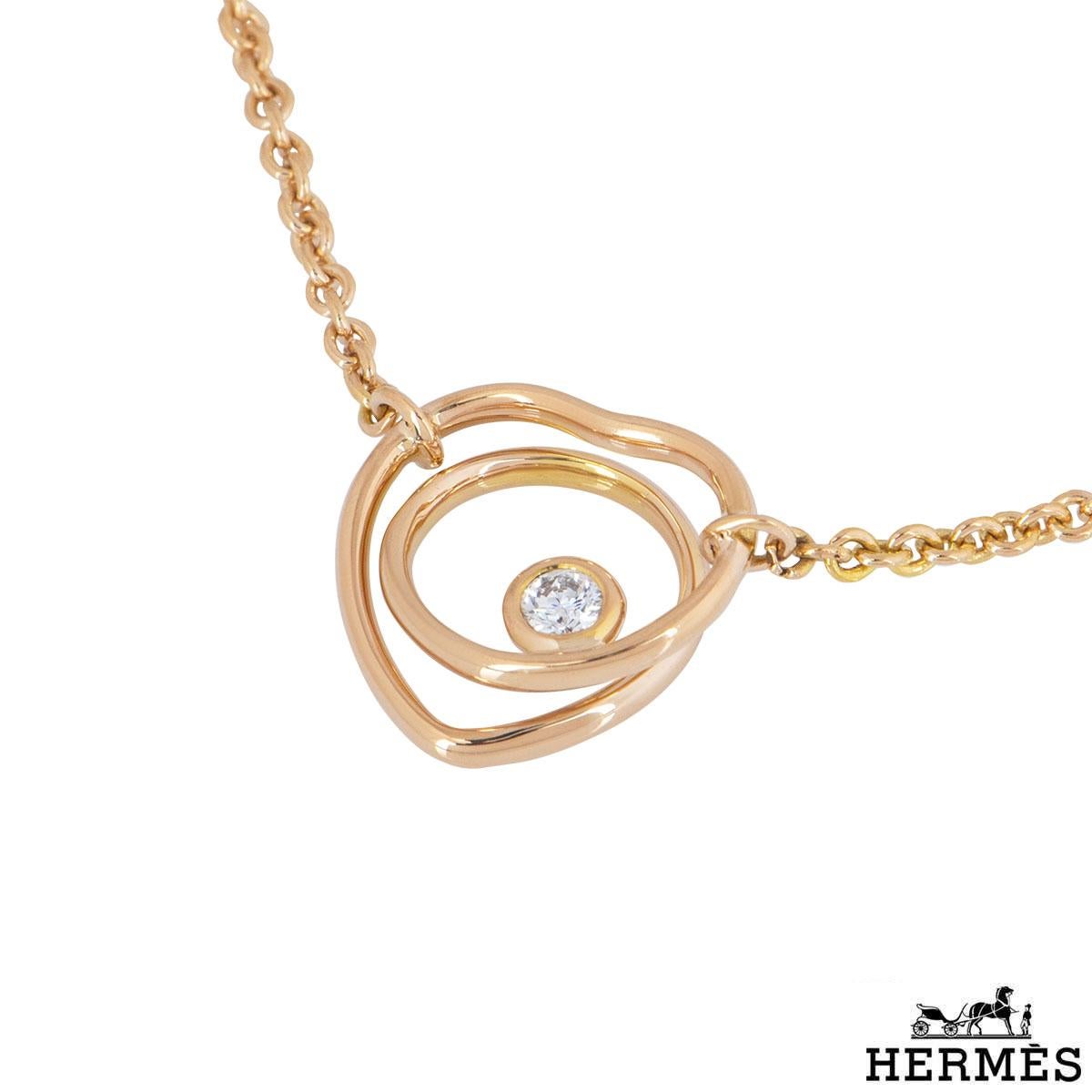 hermes diamond necklace