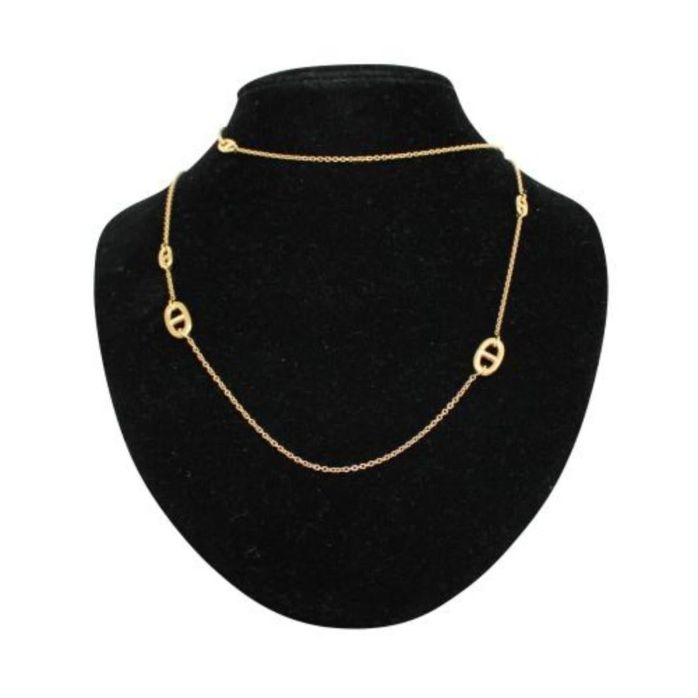 Women's or Men's Hermes Rose Gold Farandole long necklace 80, small model For Sale