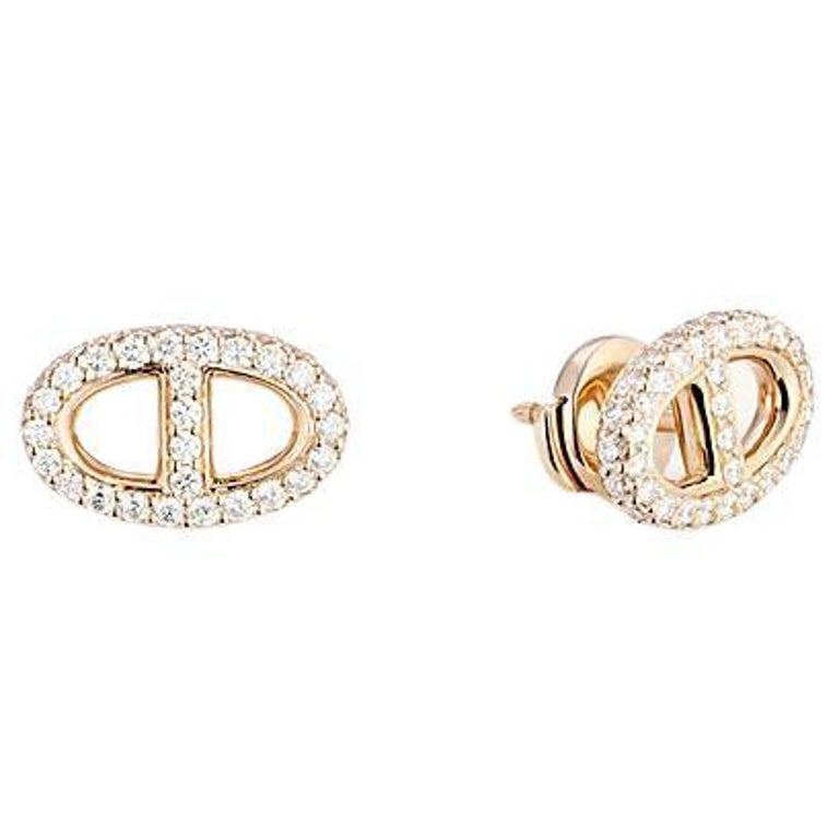 Hermés Rose Gold New Farandole earrings For Sale at 1stDibs