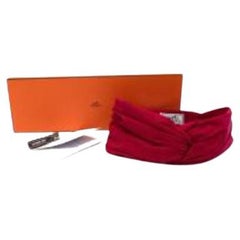 Hermes Rose Griotte dark pink jersey Eugenia headband