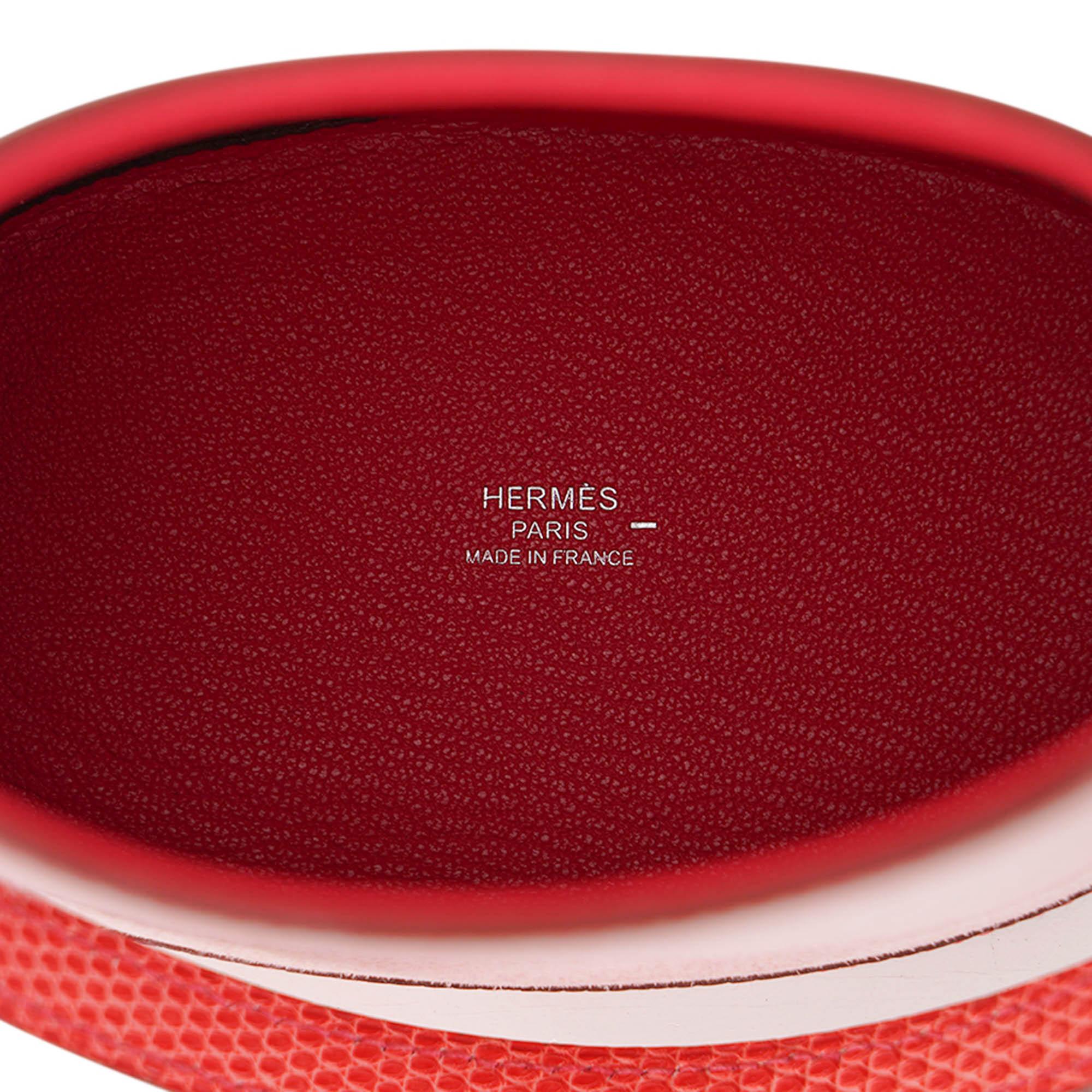 Hermes Rose Indien Doblis Rose Azalee Lizard Sterling Silver Lid Stromboli Bag en vente 7