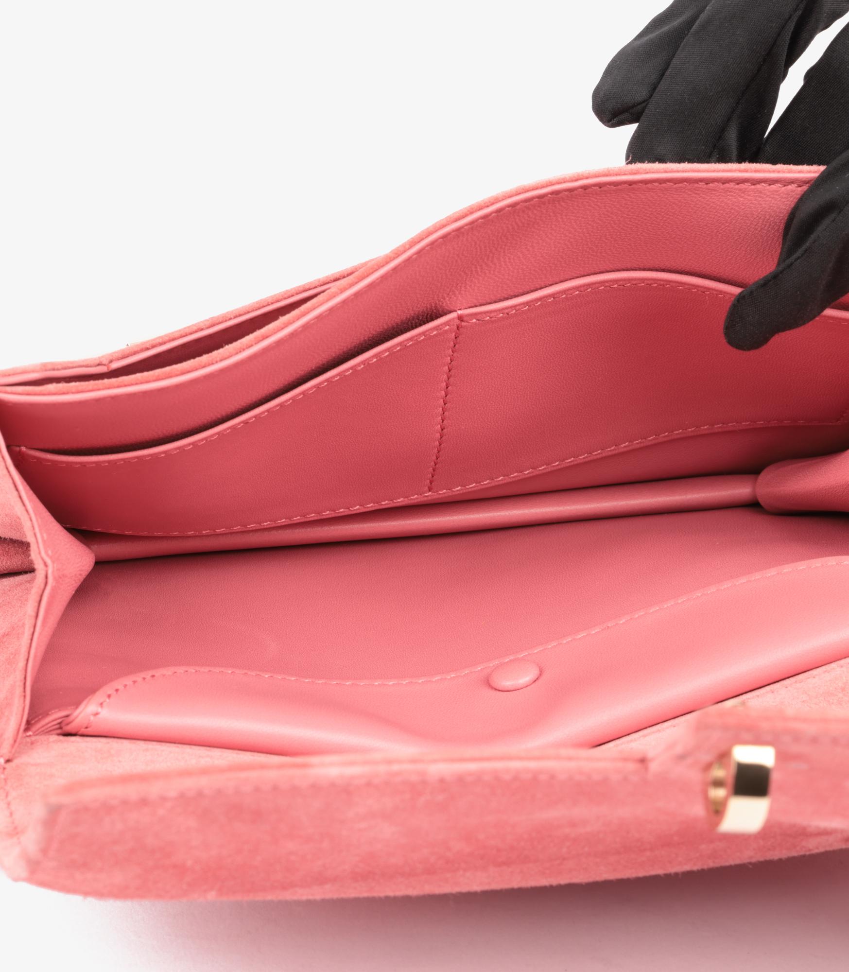 Hermès Rose Indienne Doblis Verrou Clutch 4