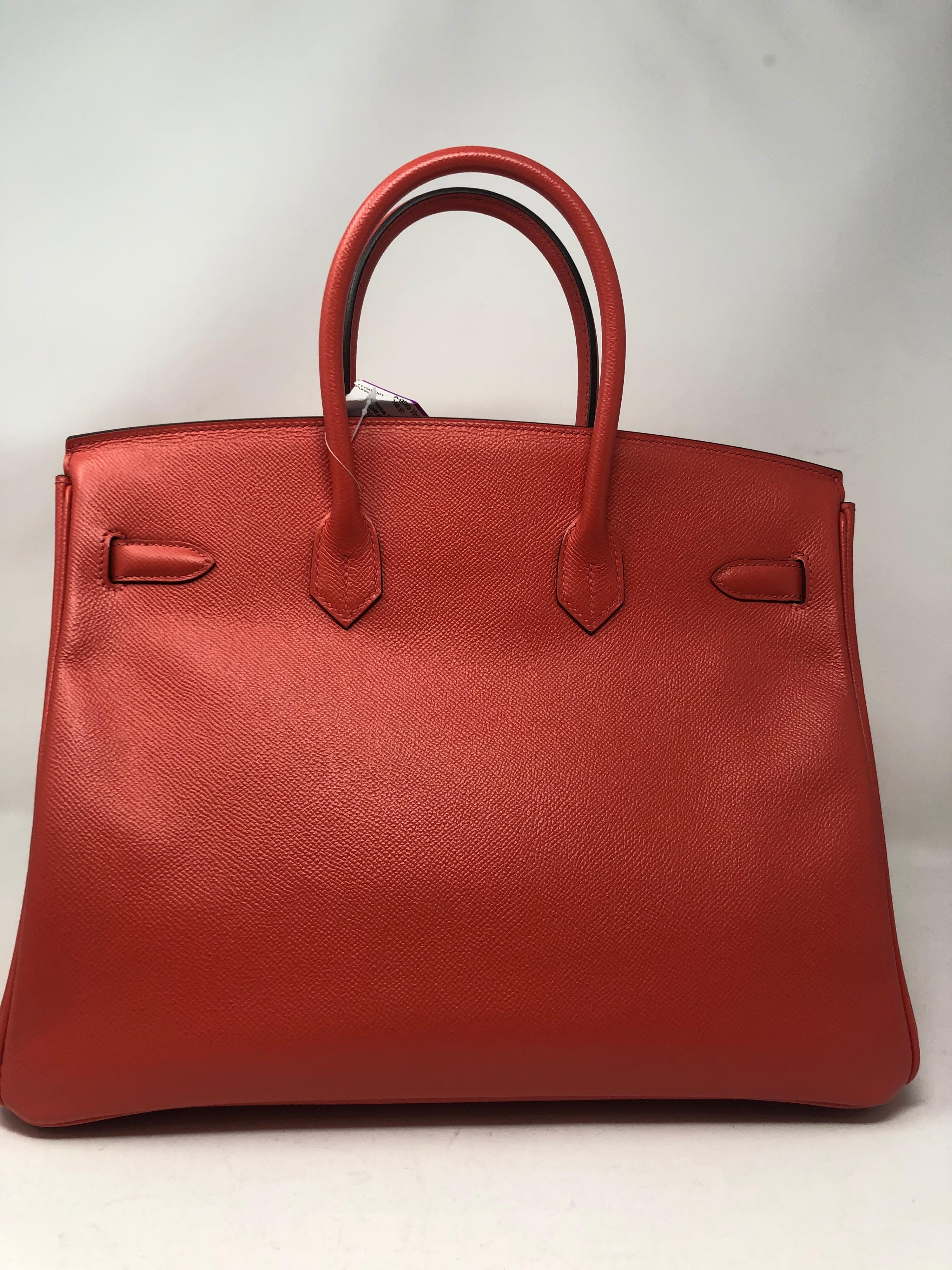 Women's or Men's Hermes Rose Jaipur Birkin 35 Bag 