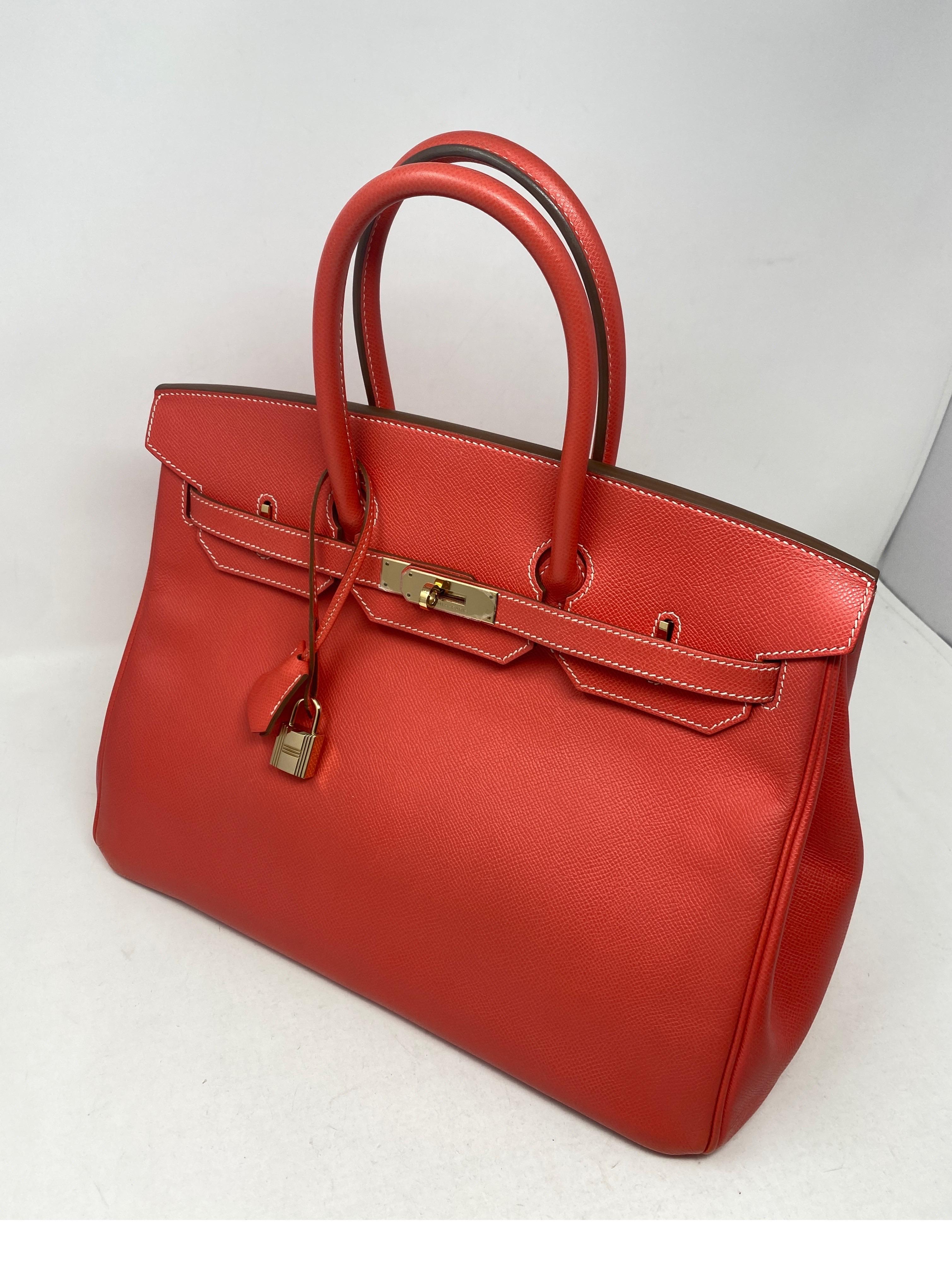Hermes Rose Jaipur Candy Birkin 35 Bag In Excellent Condition In Athens, GA