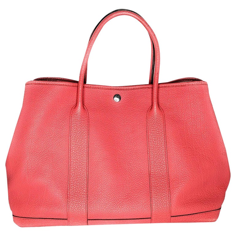 Hermès Rose Jaipur Country Leather Garden Party 36 Tote For Sale