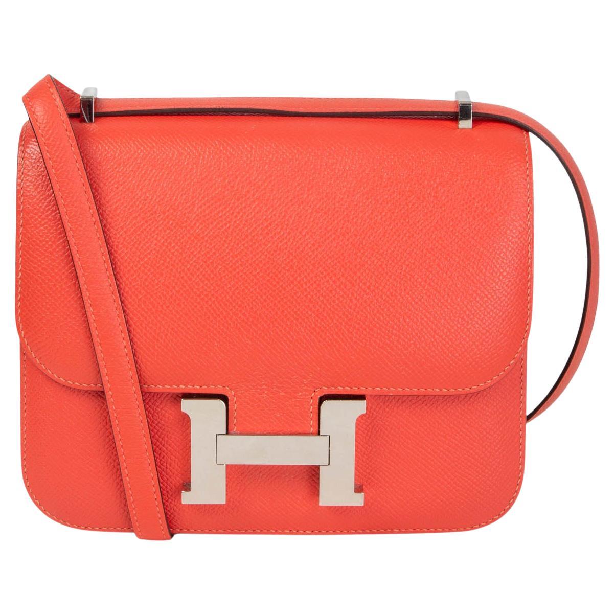 HERMÈS CONSTANCE 18 mini sac rose Jaipur en cuir Epsom avec palladium en vente