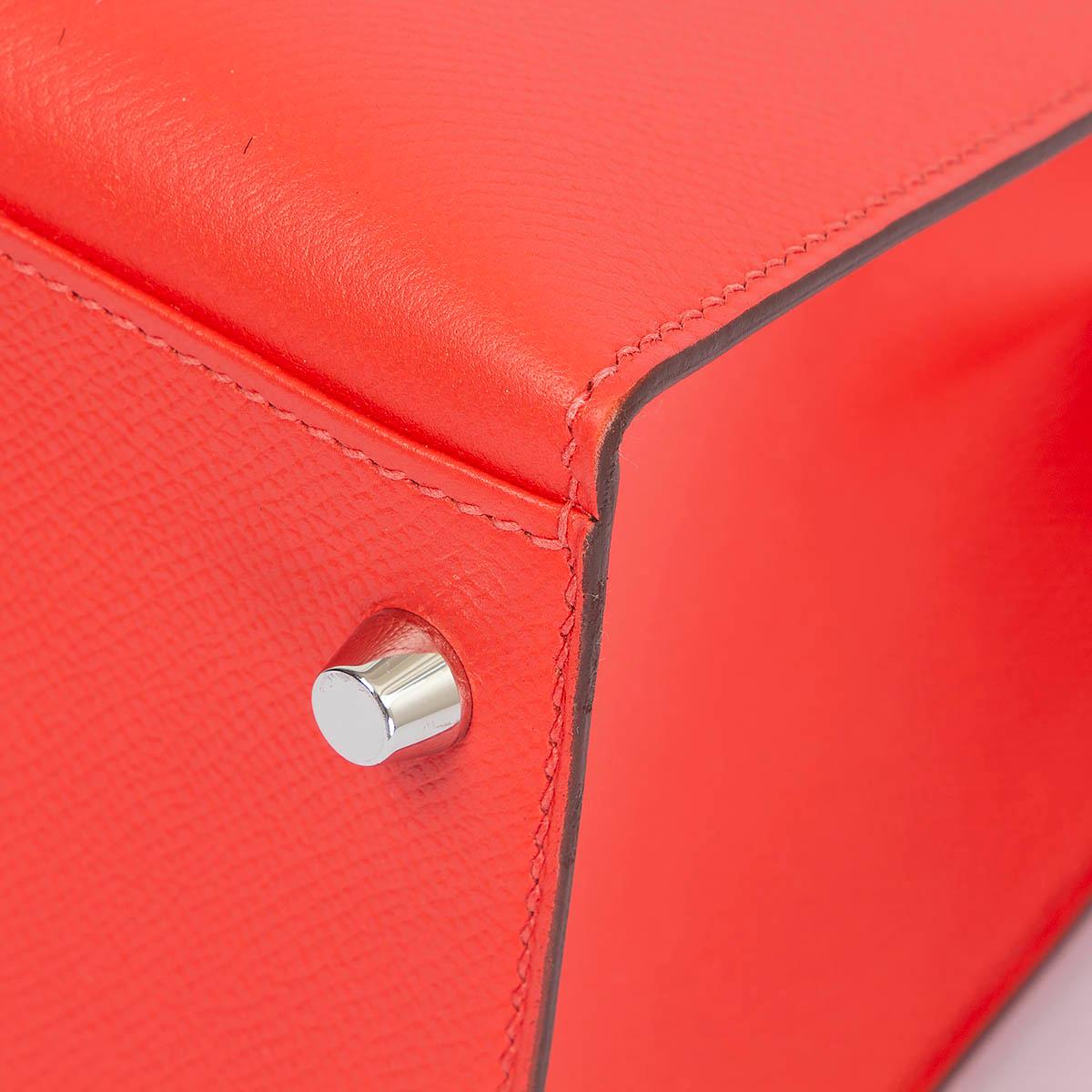 HERMES Rose Jaipur Epsom leather KELLY 32 SELLIER Bag w Palladium 7