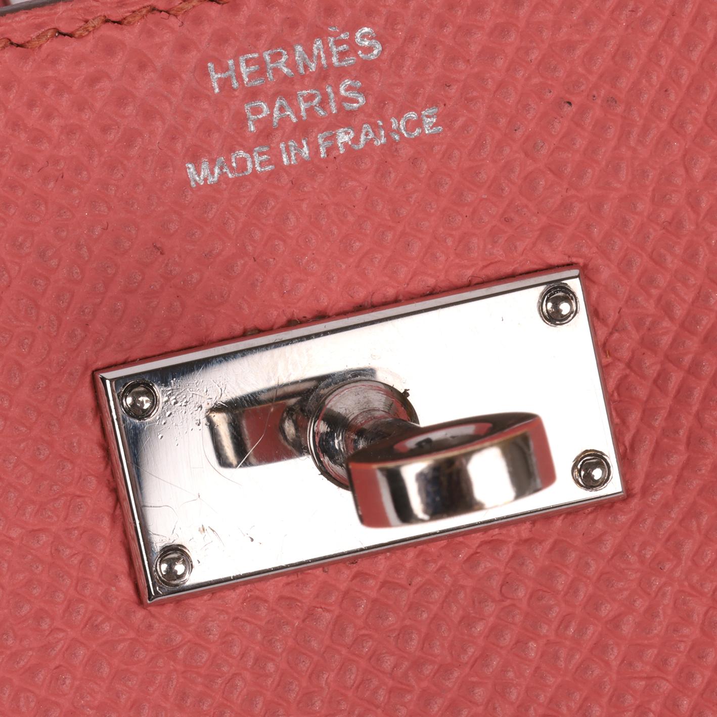 Hermès ROSE JAIPUR EPSOM LEATHER KELLY LONG WALLET 3