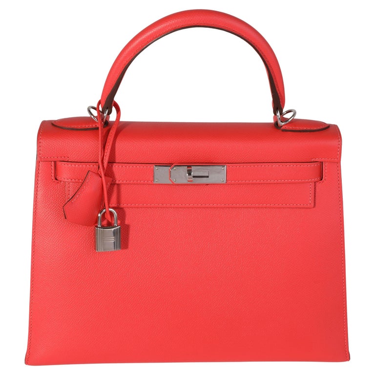 Hermès Rose Jaipur Epsom Sellier Kelly 28 PHW For Sale at 1stDibs