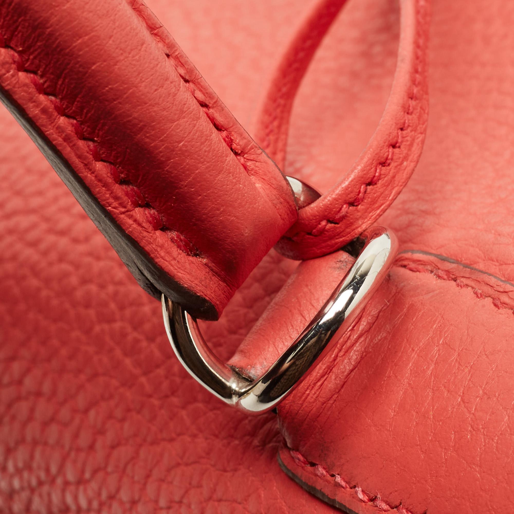 Hermès Rose Jaipur Taurillion Clemence Leather Kelly Retourne 35 Bag 6