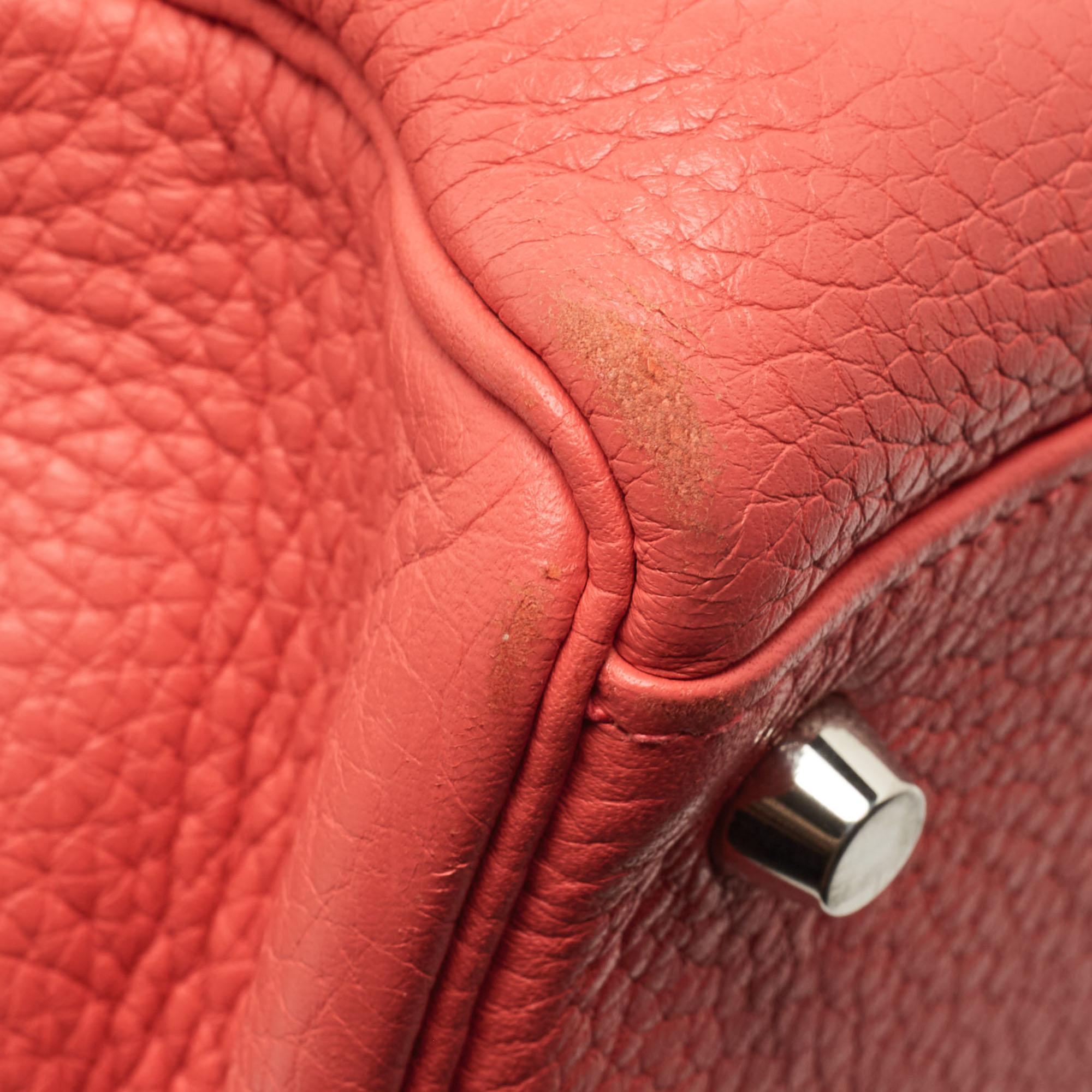 Hermès Rose Jaipur Taurillion Clemence Leather Kelly Retourne 35 Bag 3